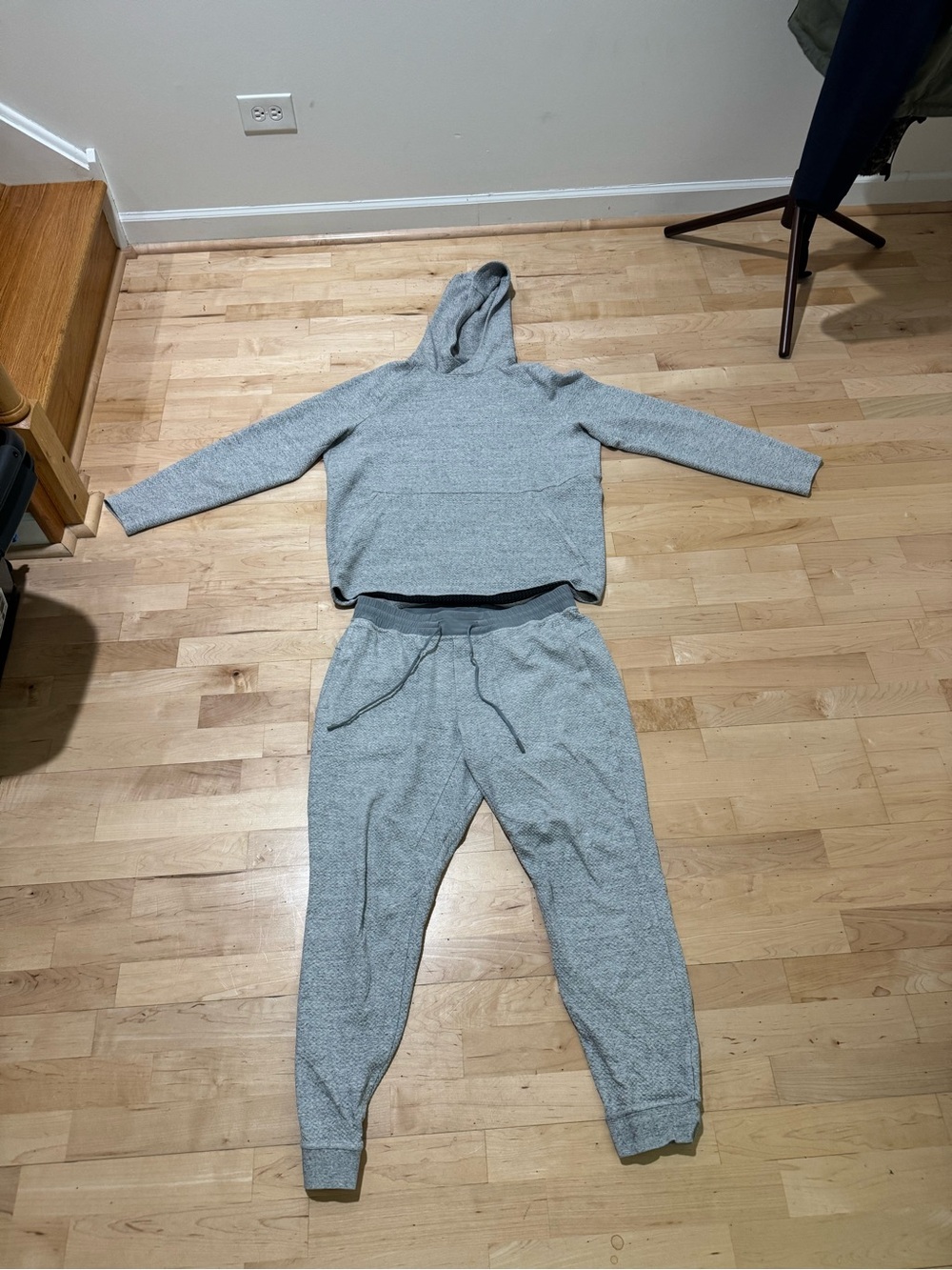 lululemon athletica Heather Gray Hoodie & Joggers Set